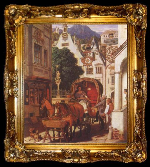 framed  Moritz von Schwind Honeymoon, ta009-2